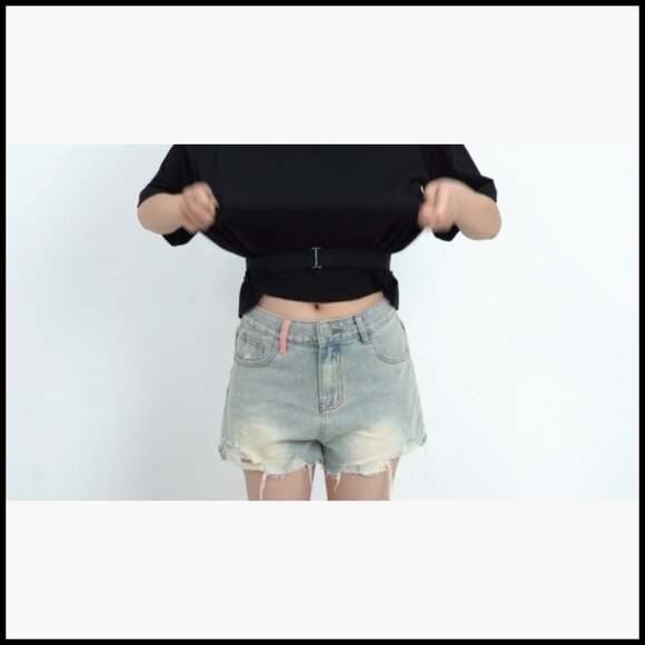 No-Show Crop Band Belt, Adjustable Tuck Band for T-Shirts & Sweaters main image 4